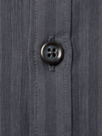 Grey Striped Kurta Button Detail