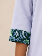 Hal Sleeves Blue Printed Kurta