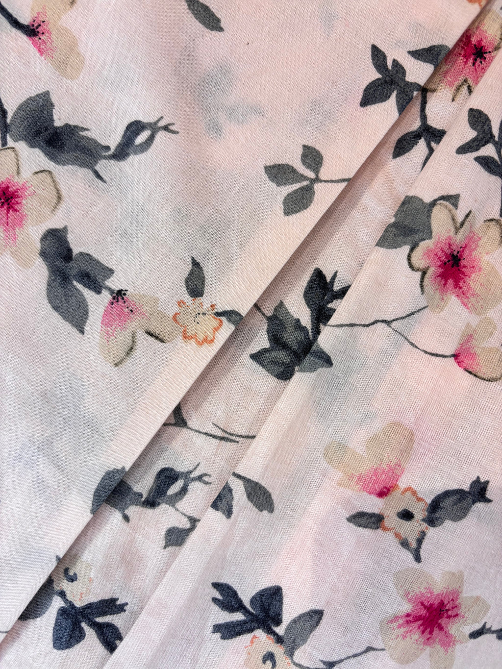 Floral Print Shirt With Bishop Sleeves