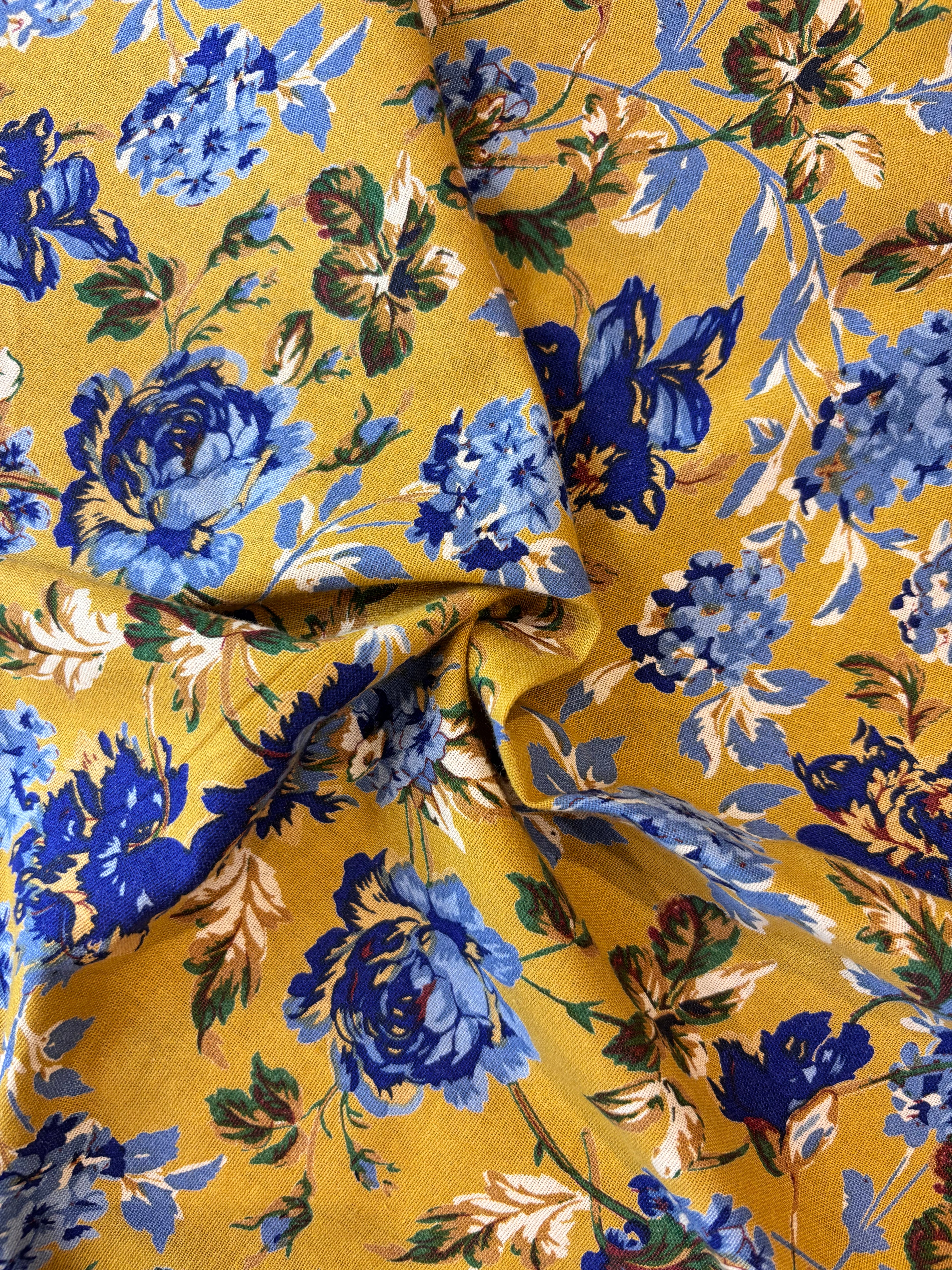 Floral Mandarin Collar Linen Shirt