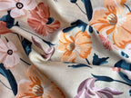 Men's Beige Floral Printed Cotton Silk Kurta
