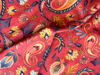 Orange Paisley Print Shirt Kurta