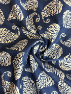 Blue Paisley Print Shirt Kurta