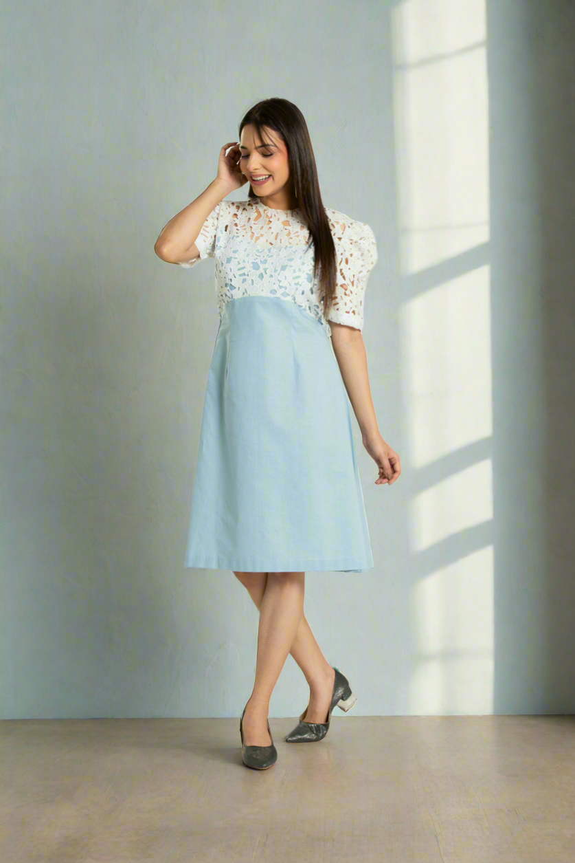 Ice Blue Dress for Women