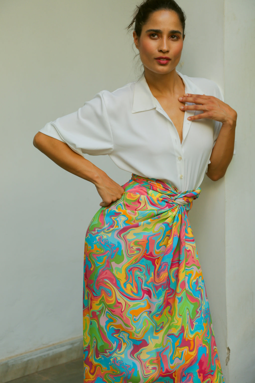 Multicolour Wrap Skirt