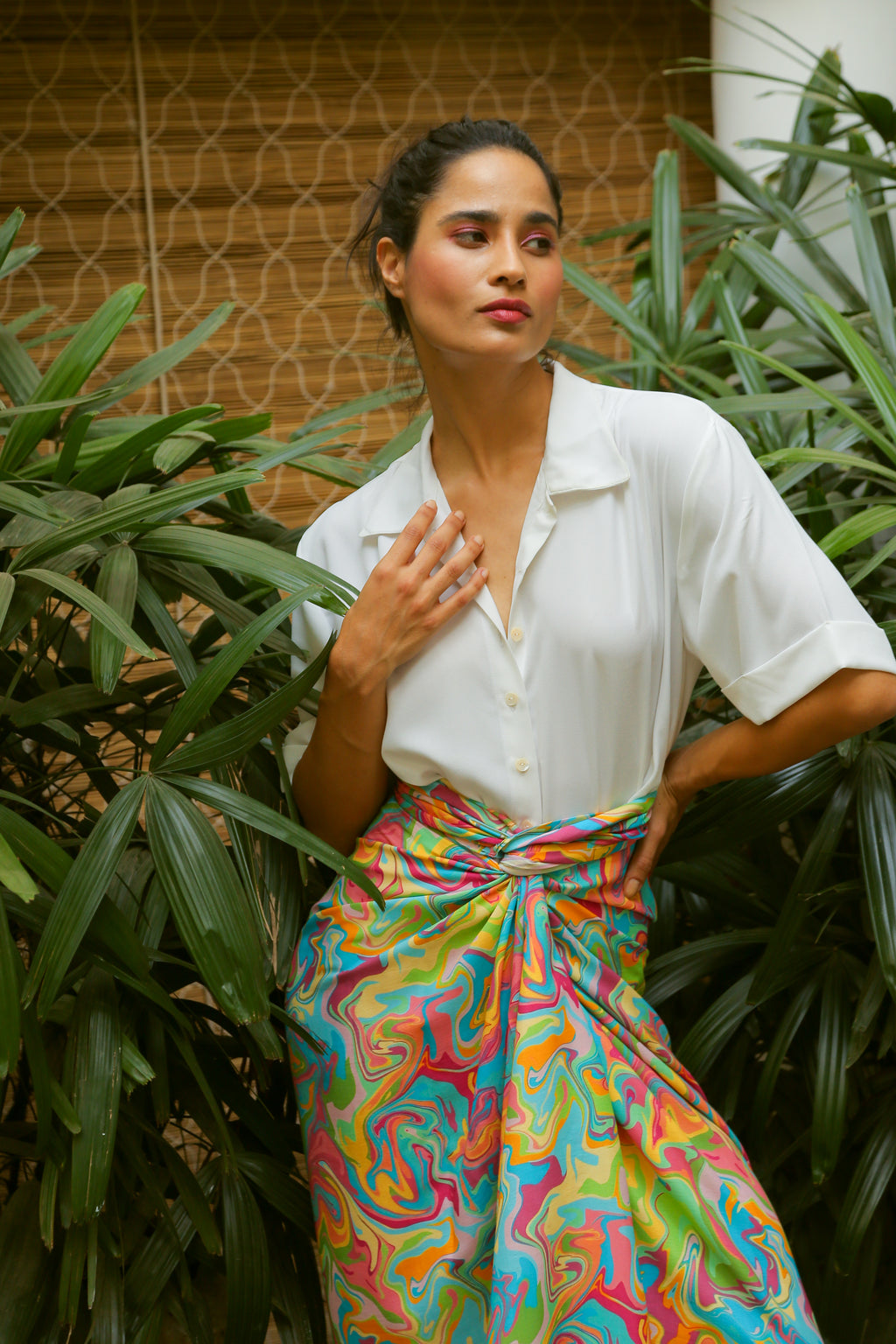 Multicolour Wrap Skirt