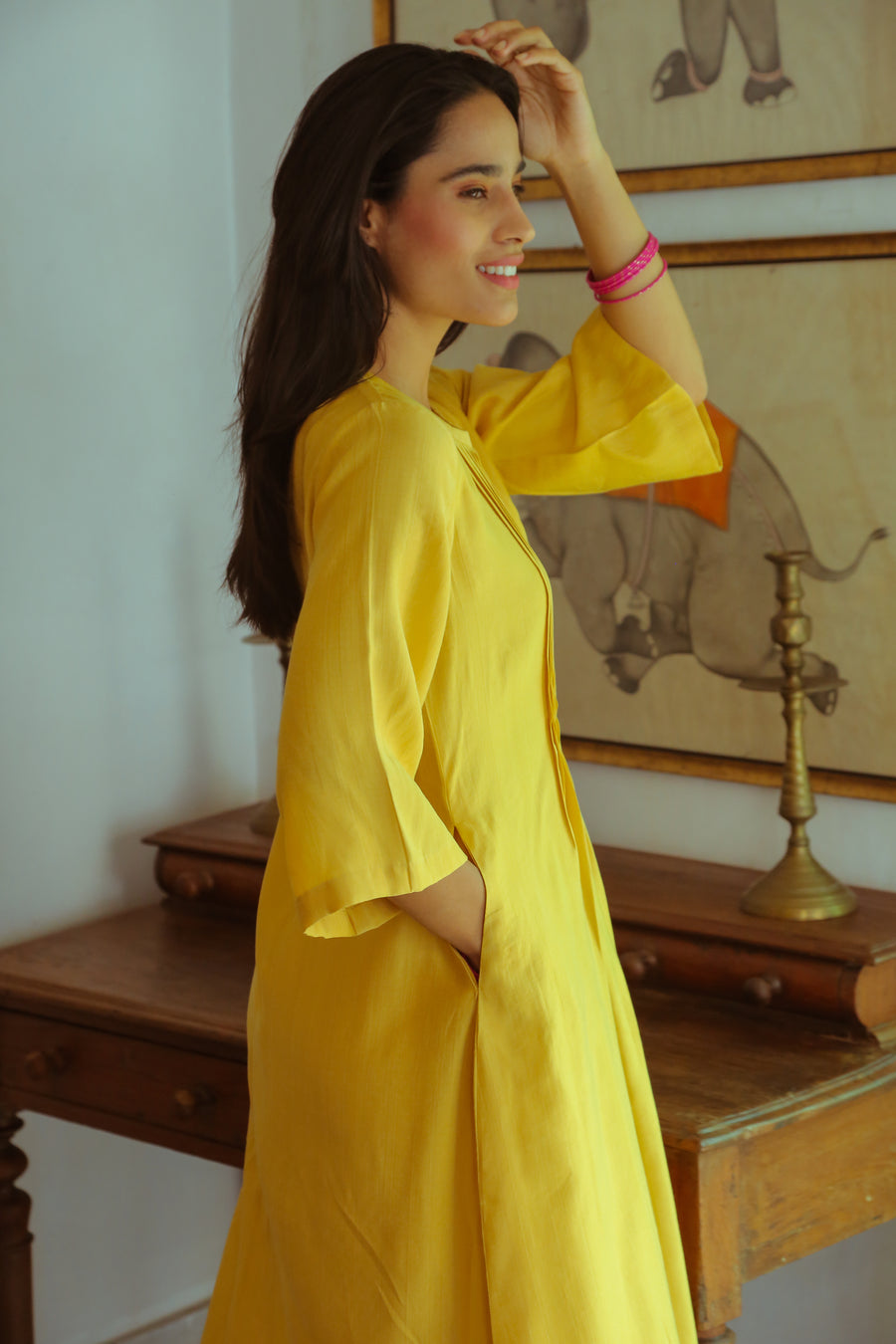 Women’s Golden Yellow Co-Ord Set Co-Ord Set Long Co-Ord Set