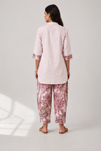 Latest Pink Printed Kurta Salwar Set