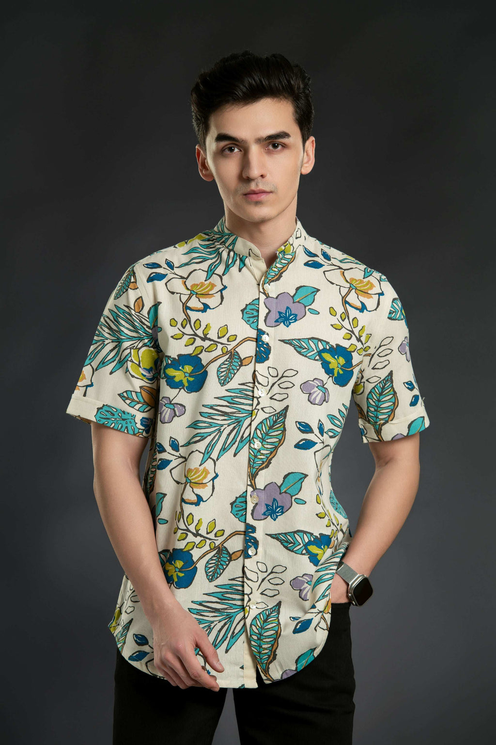 Contemporary Floral Shirt Casual Shirt