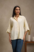 Lemon blossom - Linen Dolman Sleeve Shirt for Women Women's Shirt Women's Shirt