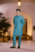 Men's Side Placket Mid-Length Kurta Pant set Kurta Pant Set