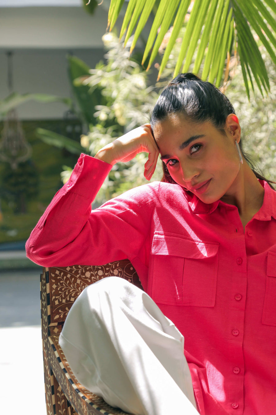 Women’s Linen Cotton Shirt Shirts Solid Linen Shirt