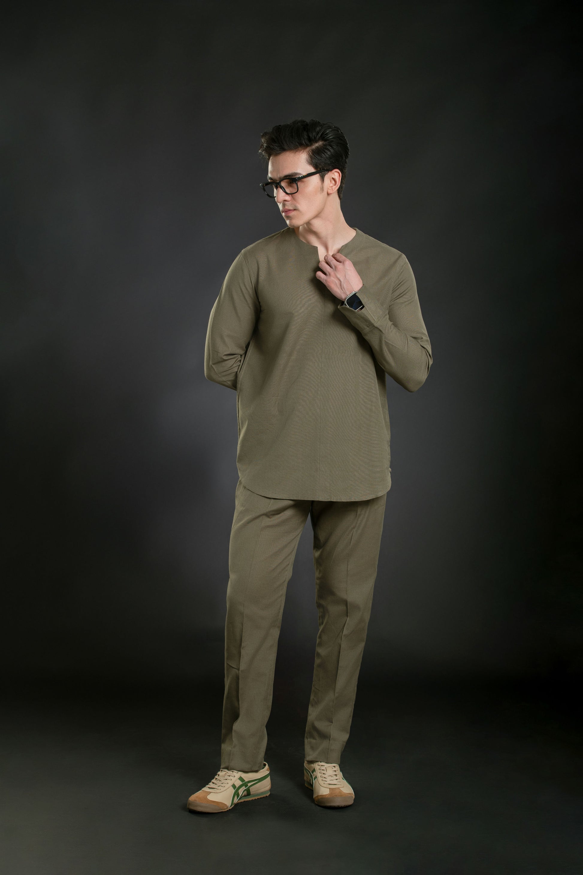 Linen Olive Co-ord set