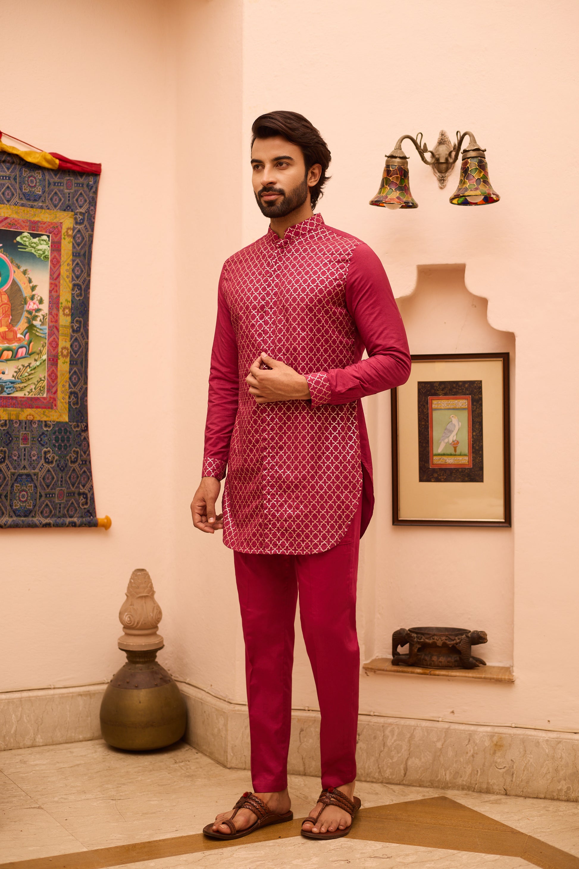 Mens Silk kurta set