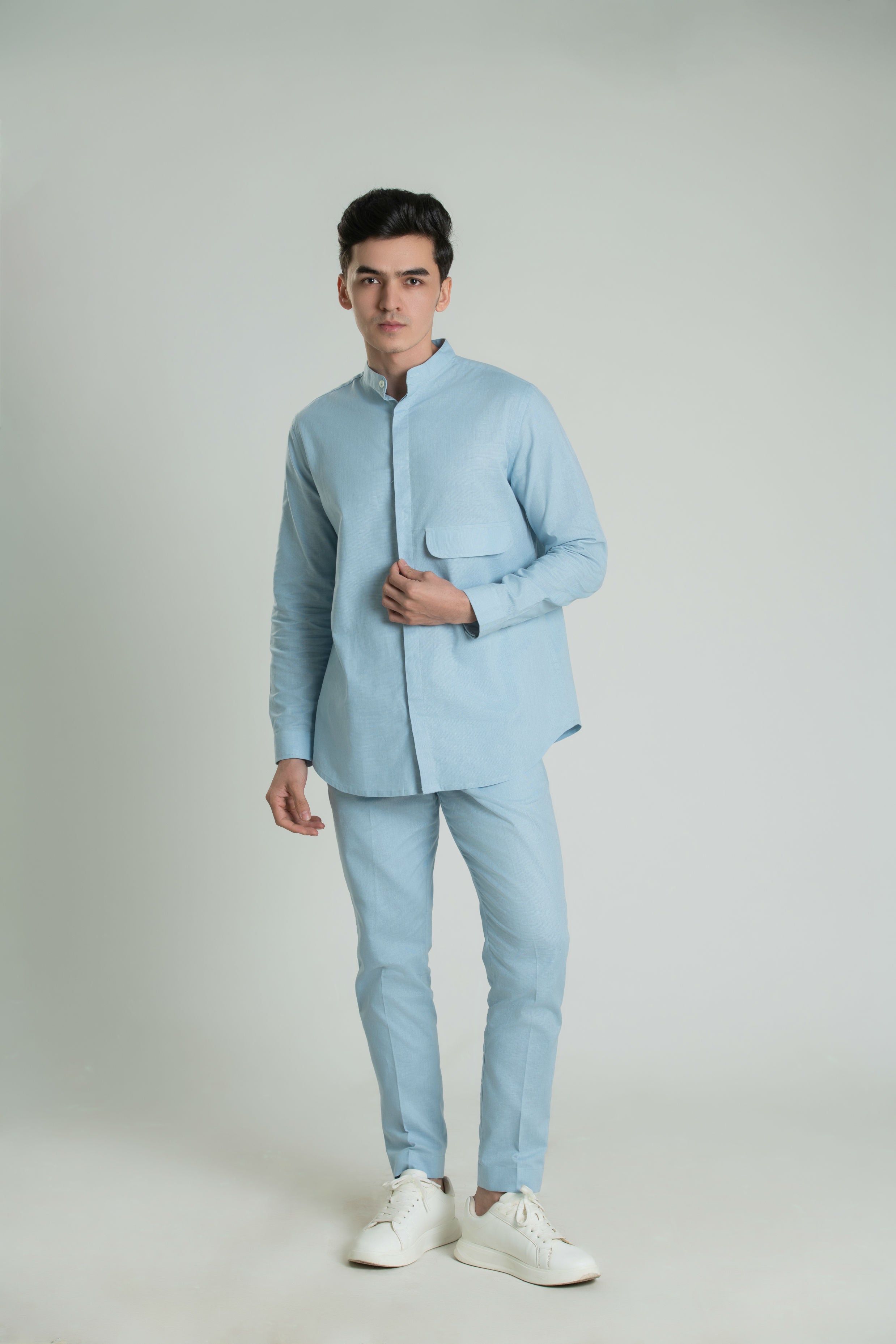 Men's Flap Pocket Linen Co-Ord Co-Ord Set