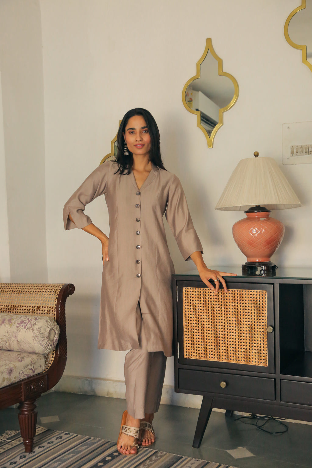 Women’s Greyish Brown Co-Ord Set