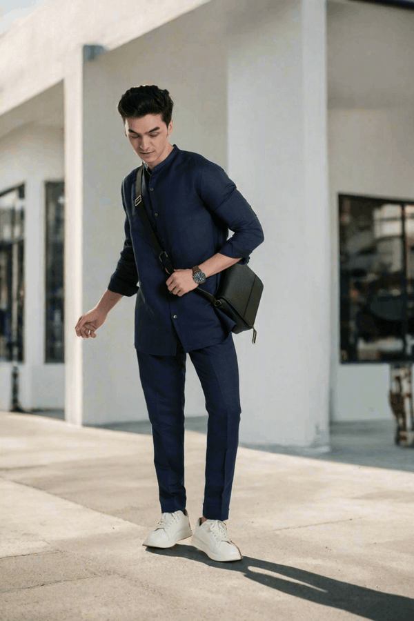 Men's Temple Mandarin Collar Co-Ord Co-Ord Set
