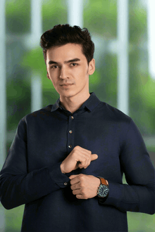 Styled Point Collar Linen Lounge Shirt