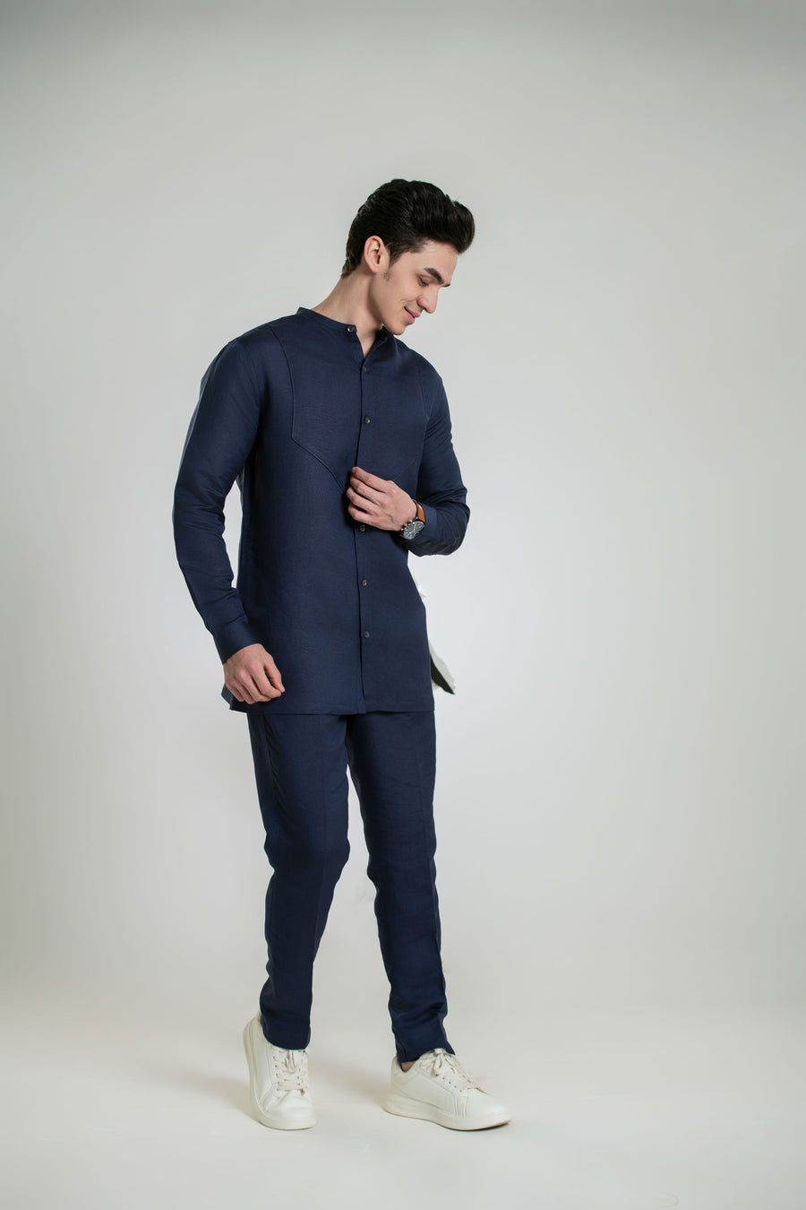 Men's Temple Mandarin Collar Co-Ord Co-Ord Set