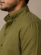 Olive Green Short Shoulder Detail
