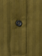 Olive green short kurta fabric & button detail.