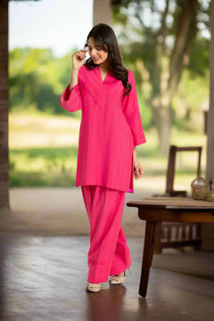 Women's Temple Pleated Farshi Salwar Coord Set