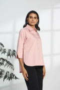 Pale Pink - Cotton Satin Formal Shirt for Women Women's Shirt Women's Shirt
