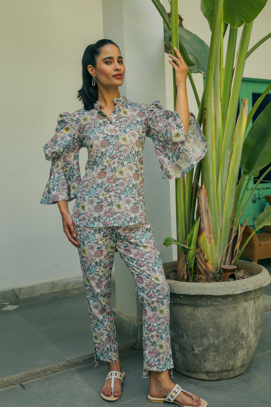 Women’s Floral Print Co-Ord Set Co-Ord Set Short Co-Ord Set