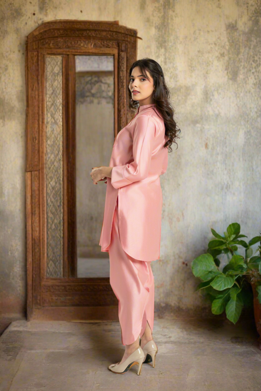 Pink women Co-ord with salwar 