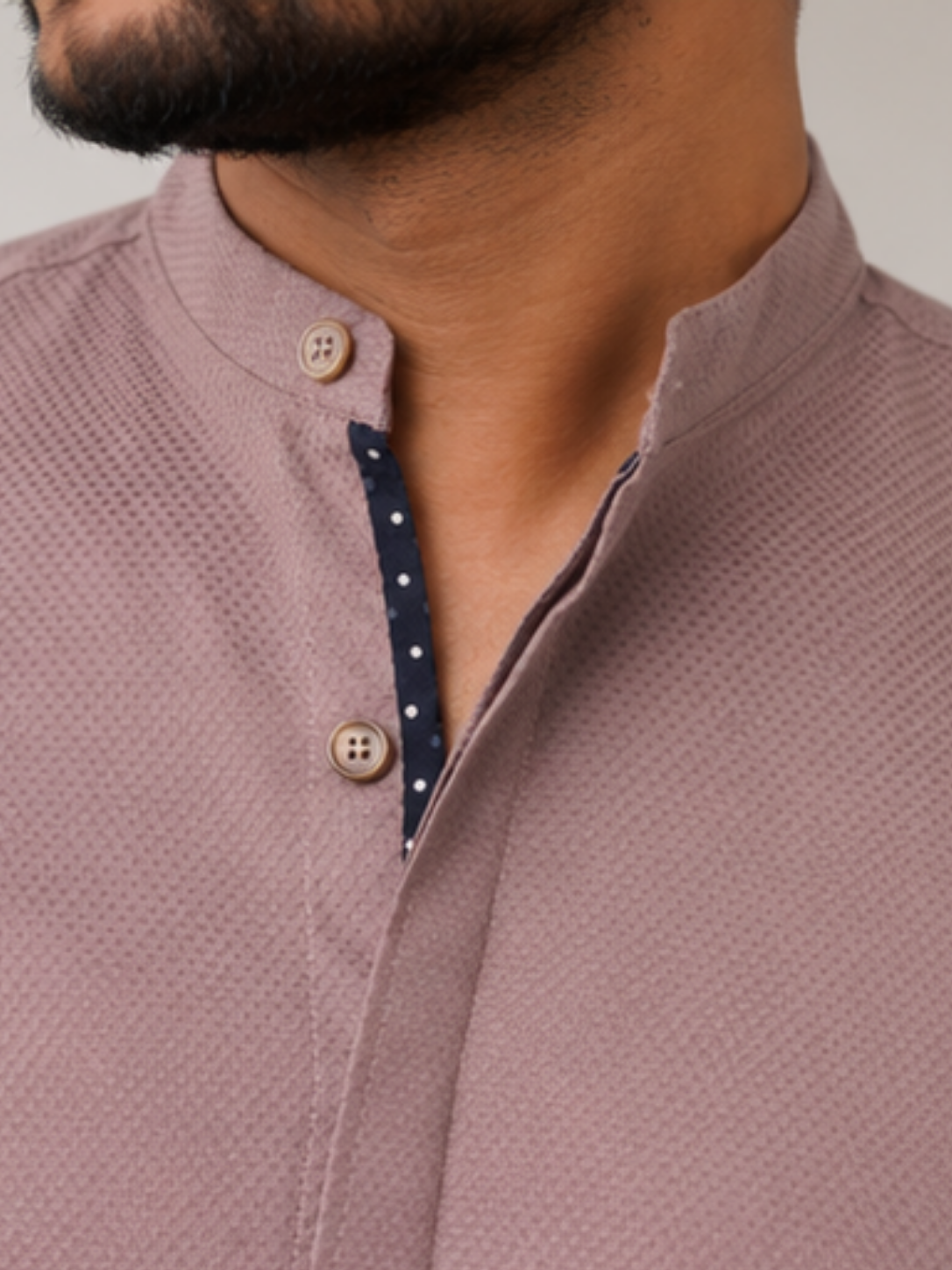 Purple Textured Fabric Shirt