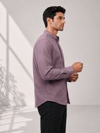 Purple Textured Shirt for Men
