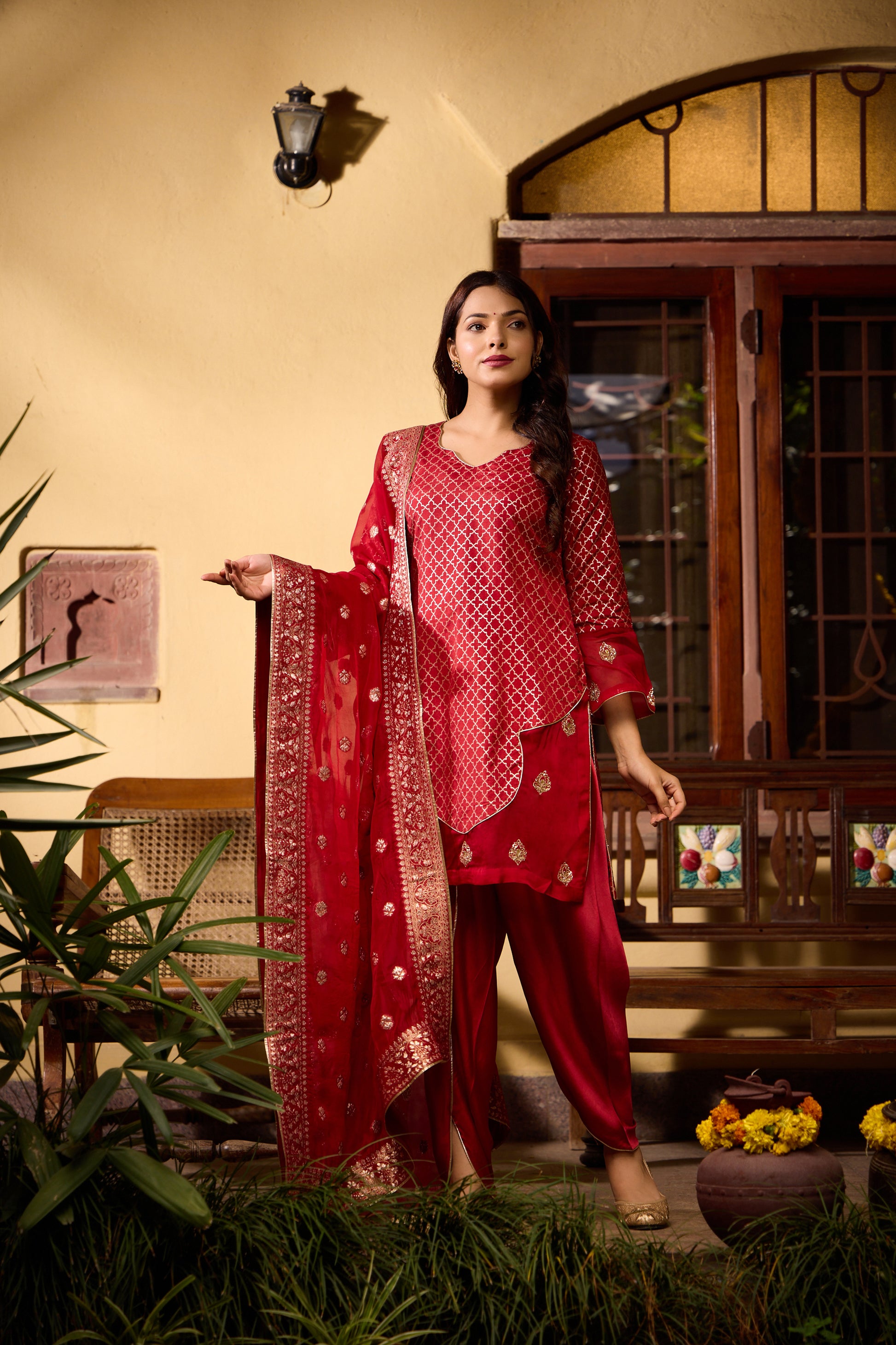 Qurat | Women Red Co-ord Set