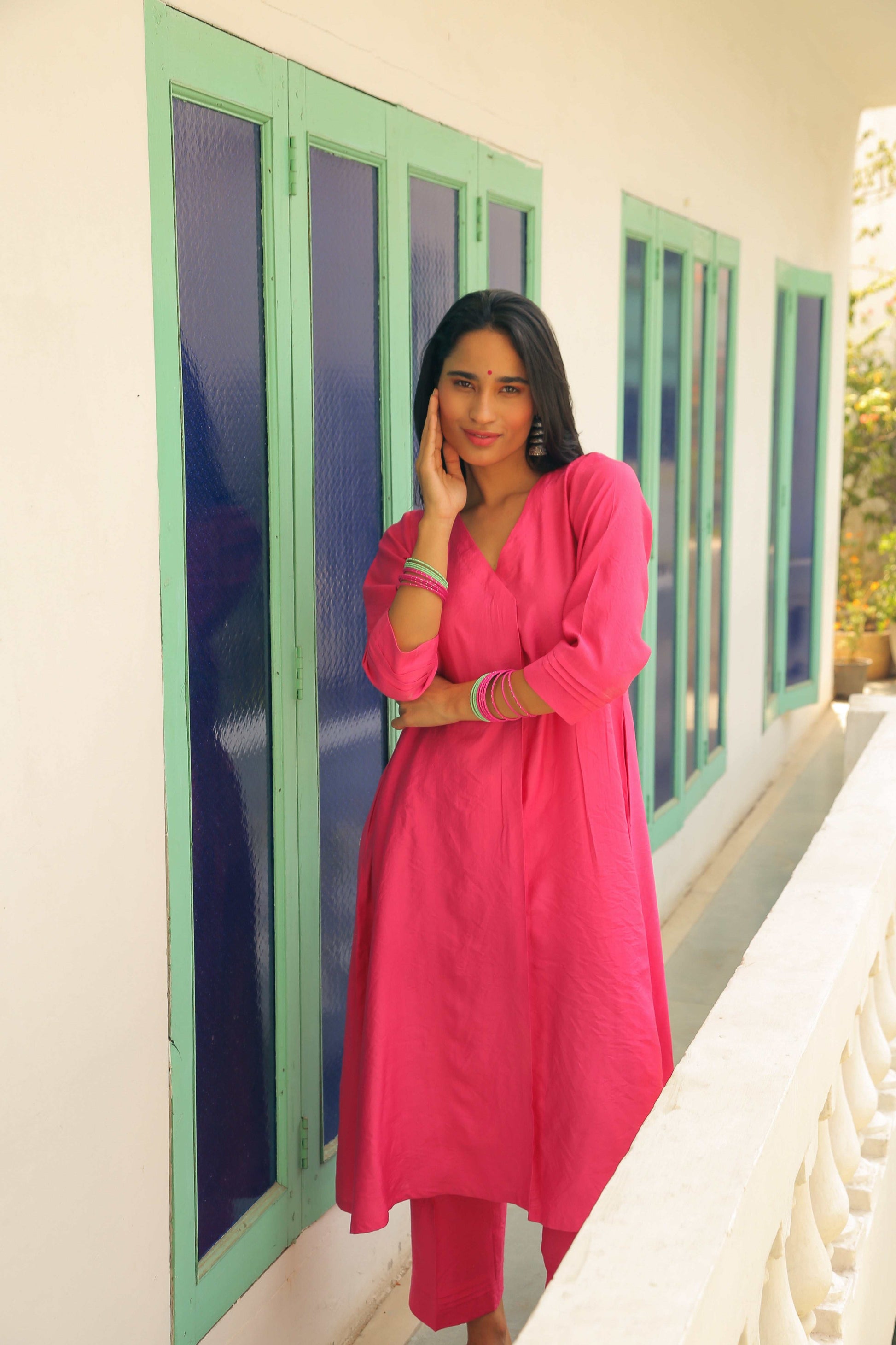 Women’s Hot Pink Co-Ord Set Co-Ord Set Long Co-Ord Set