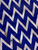 Riyaaz - Chevron Print Silk V Neckline Jumpsuit for Women