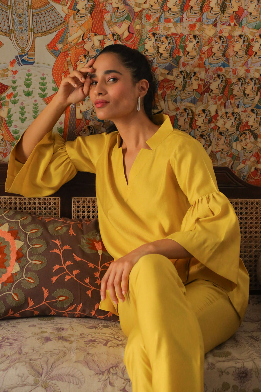 Women’s Lime Yellow Co-Ord Set Co-Ord Set Short Co-Ord Set