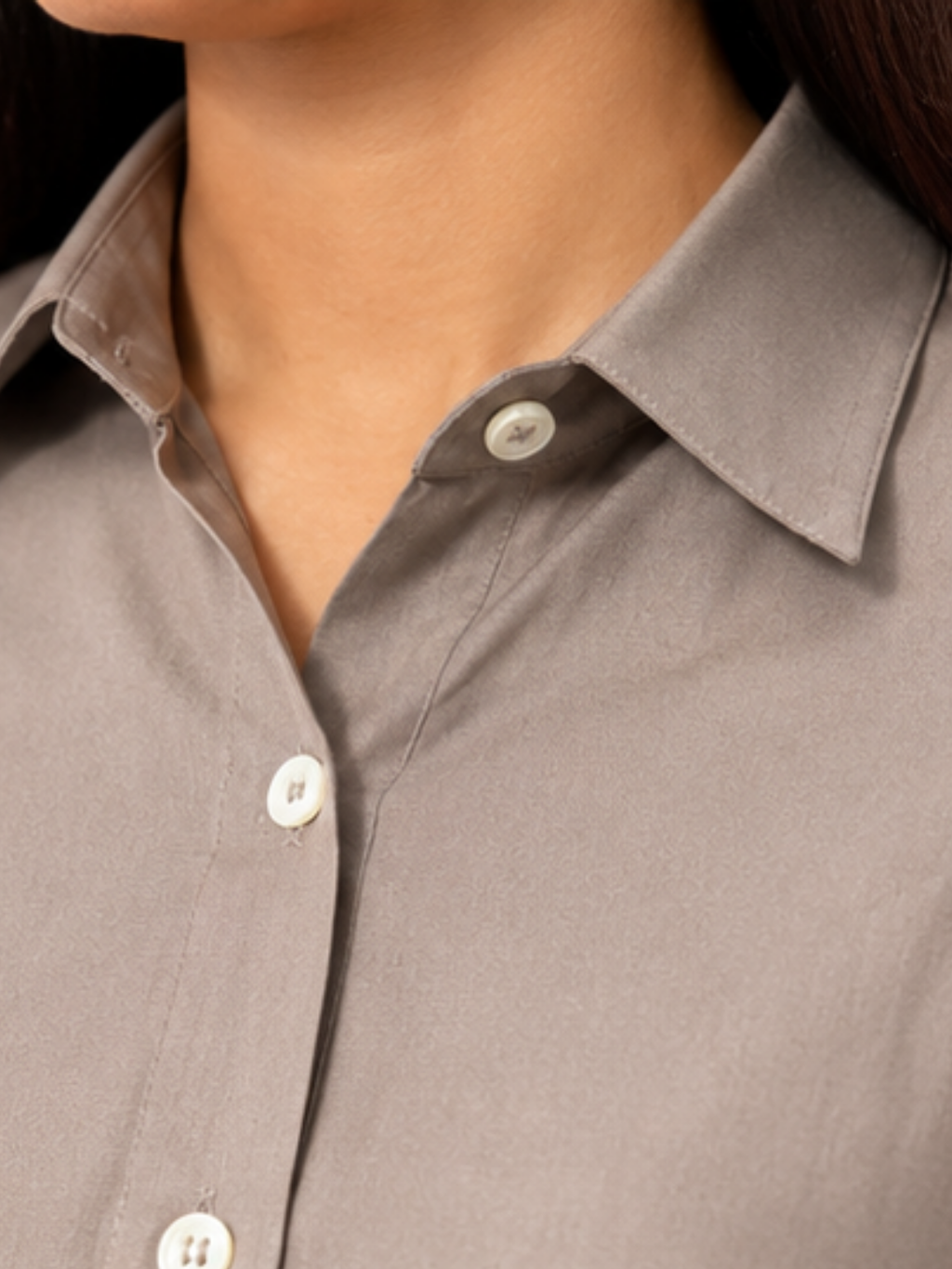 Shirt Collar Grey Pathani Set for Women