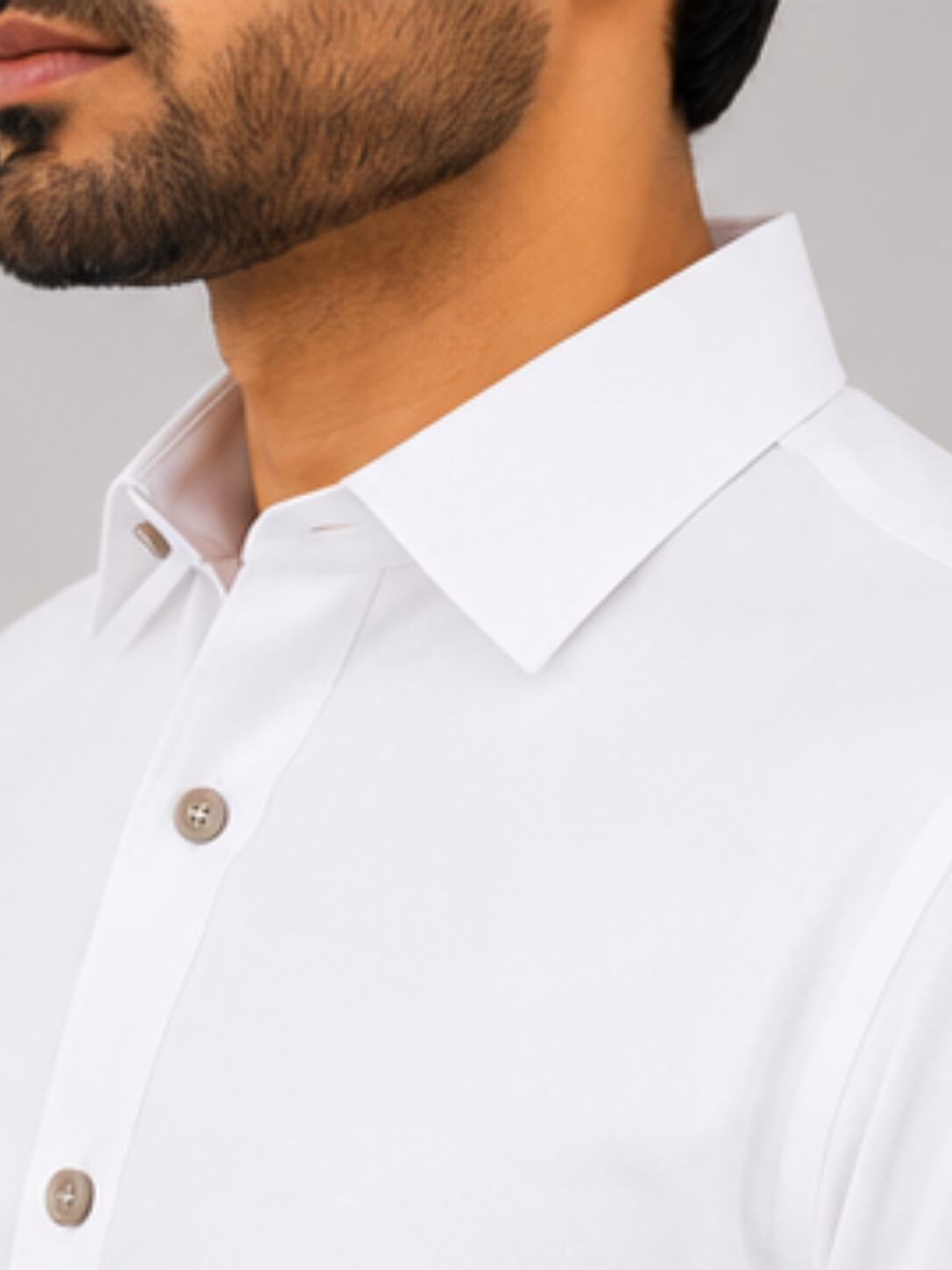 Shirt Collar White Pathani Kurta Set
