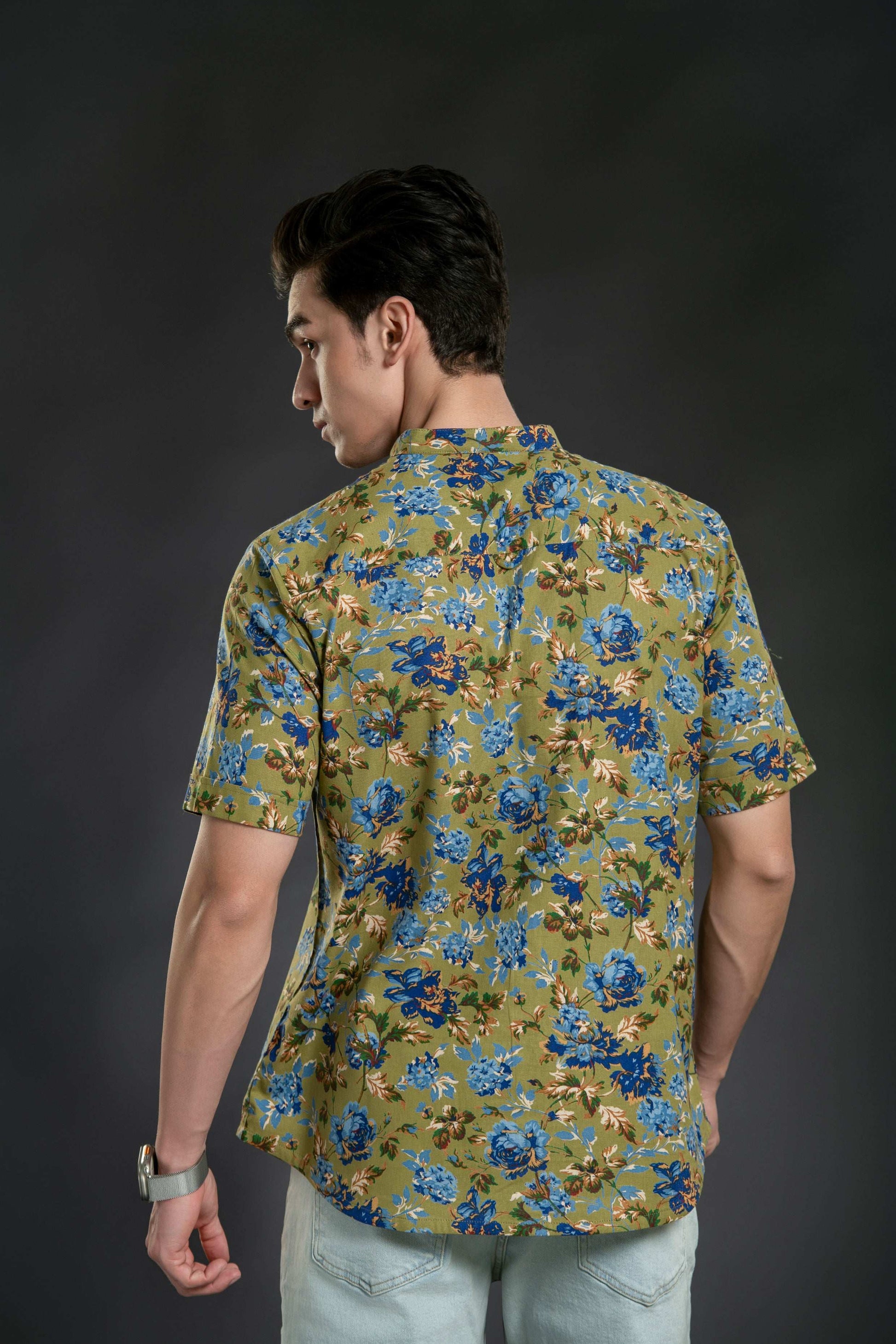 Floral Print Short Sleeve Shirt Casual Shirt