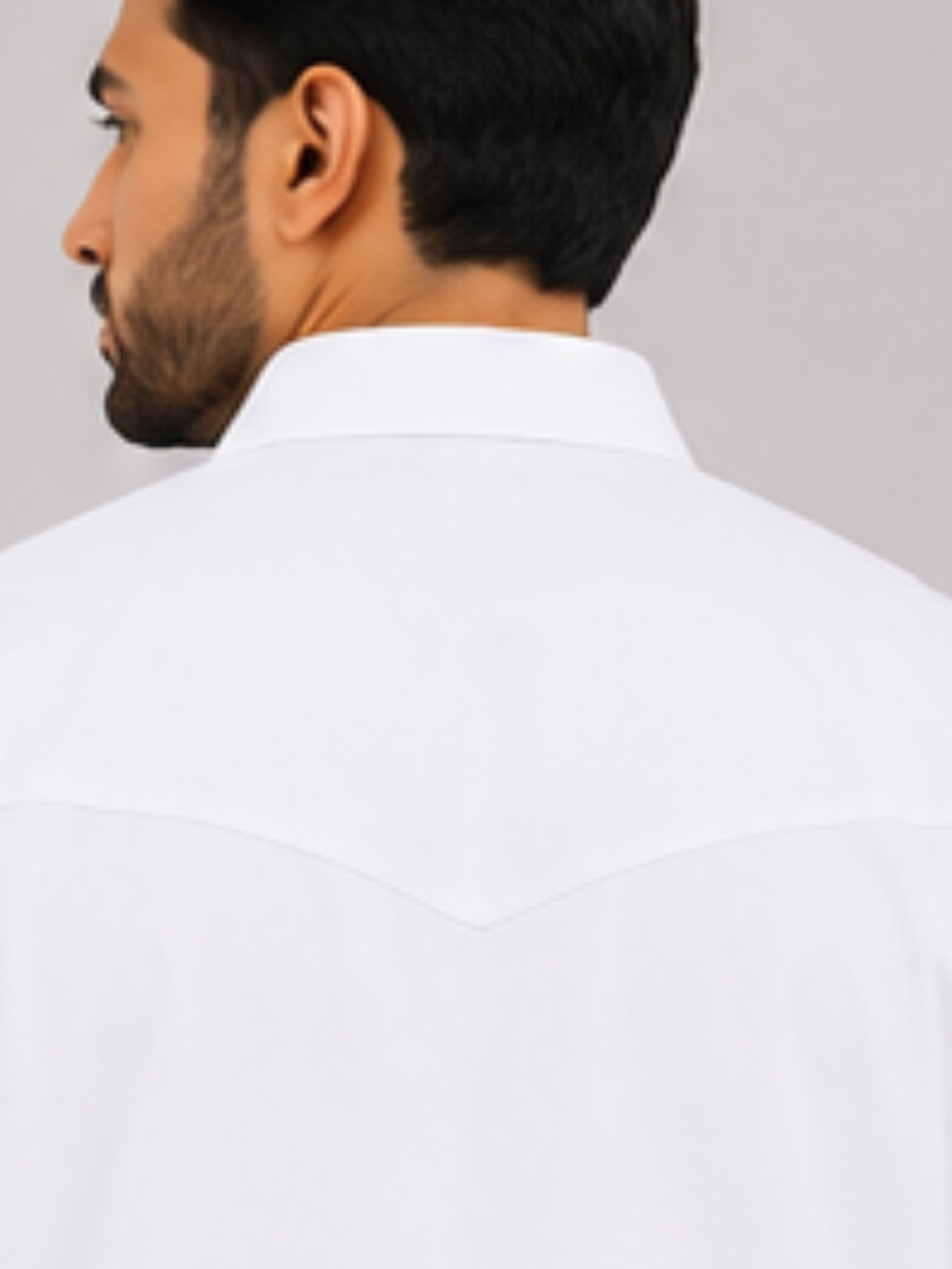 Solid White Cotton Pathani Set for Men