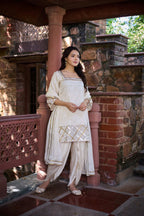 Ruhani - Festive Occassion Silk Women's Tulip Pant Kurta Set Salwar Suit with Dupatta Salwar Suit with Dupatta