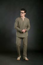 Minimal V-Neck Linen Co-Ord Co-Ord Set