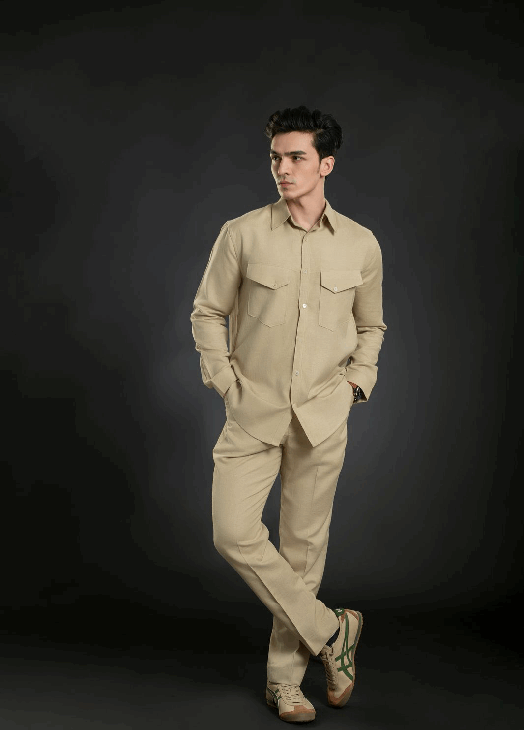 Men's Flap Pocket Linen Co-Ord Co-Ord Set