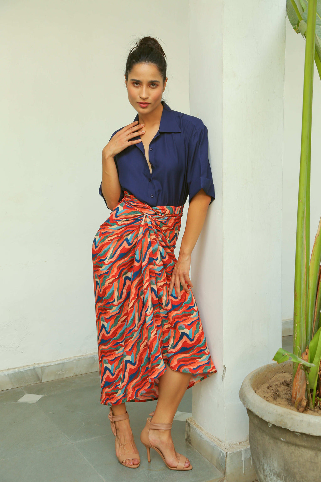 Women’s Wrap Skirt Bottoms Printed Wrap Skirt