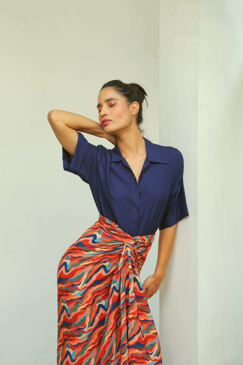 Women’s Wrap Skirt Bottoms Printed Wrap Skirt