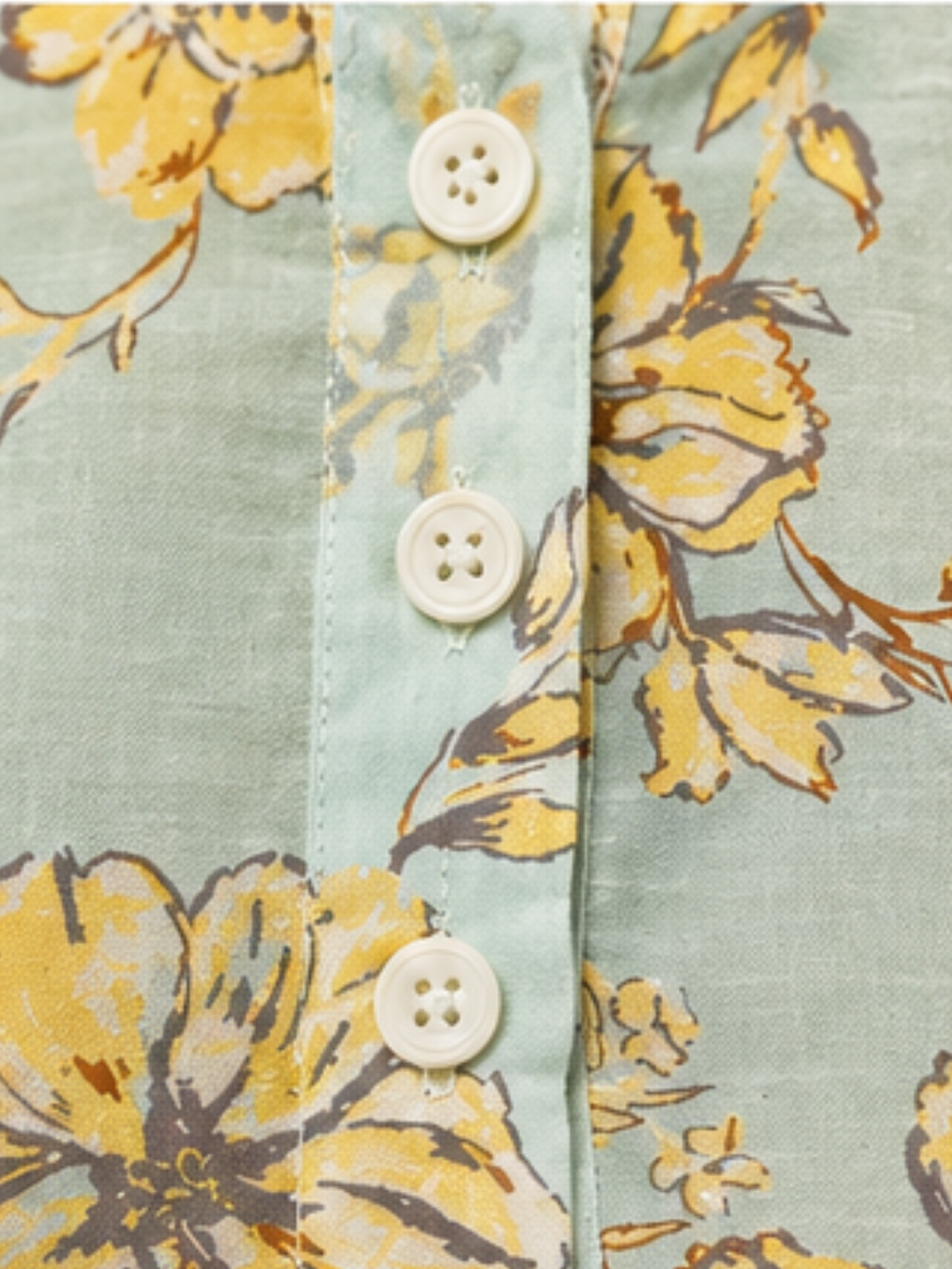 Yellow Flower Print Top for Women
