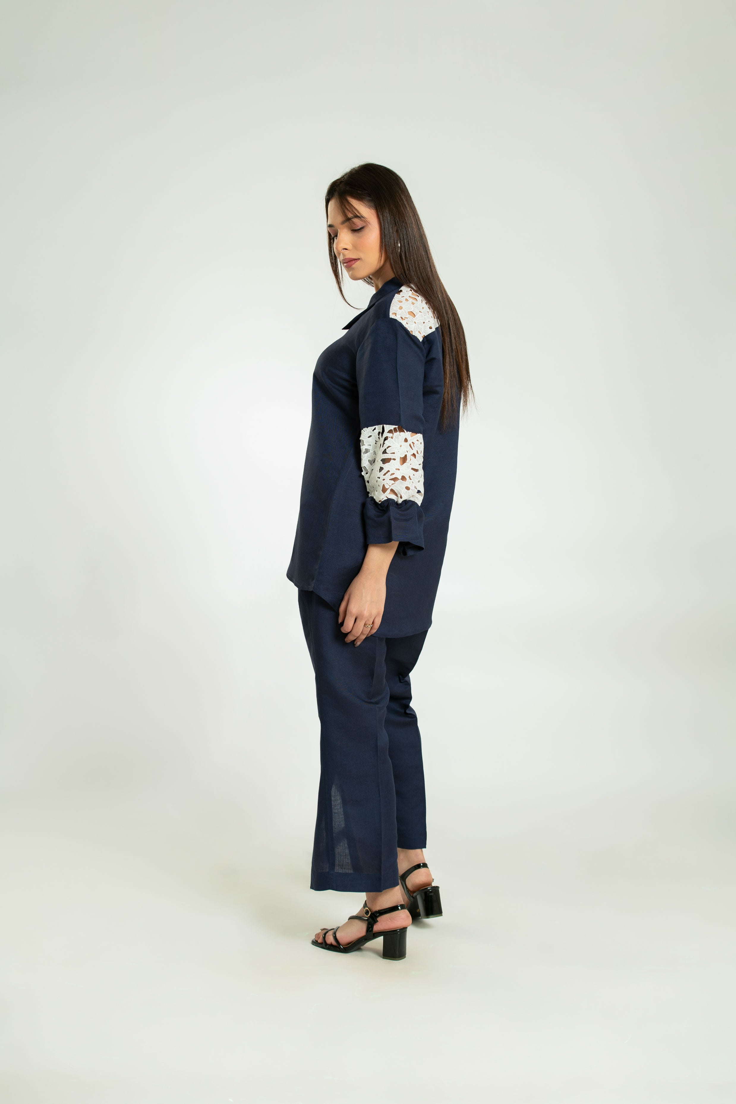 Women's Crochet Sleeve Short coord set Short Co-Ord Set