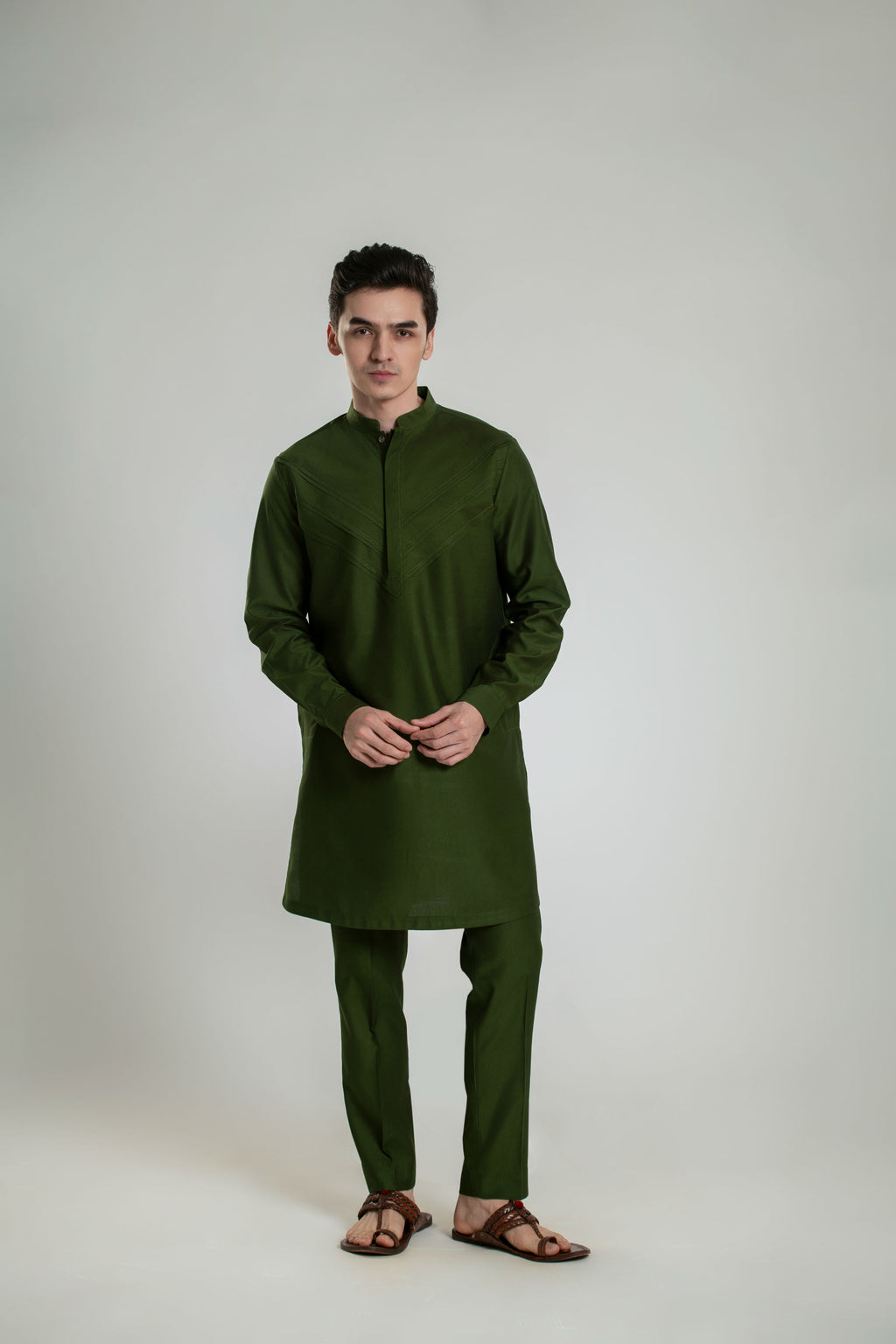 pleated kurta set 