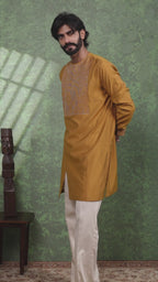 Mizaaj - Men's Mustard Kurta set