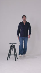 Corduroy Men's Shirt - Navy Blue