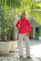 Women’s Linen Cotton Shirt Shirts Solid Linen Shirt